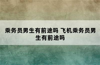 乘务员男生有前途吗 飞机乘务员男生有前途吗